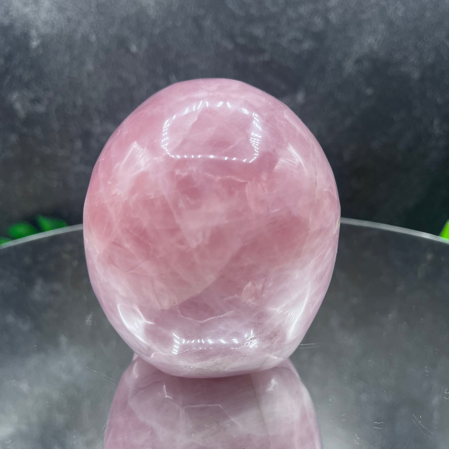Dark Pink Rose Quartz Skull
