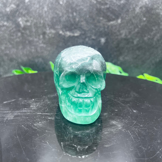 Small Green Fluorite Skull
