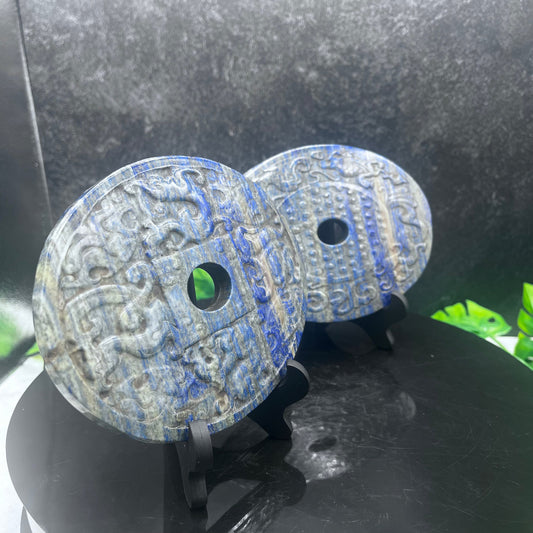 Lapis Lazuli Chinese Dragon Plate Set