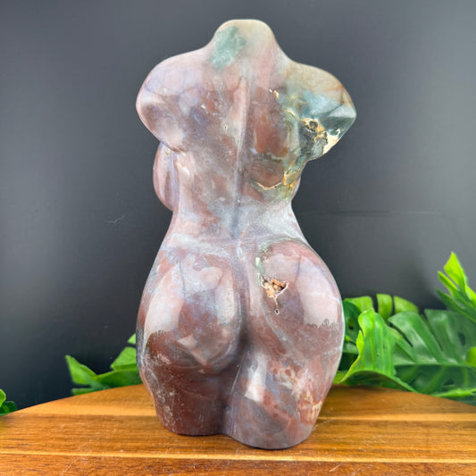 Ocean Jasper Goddess Body Statue