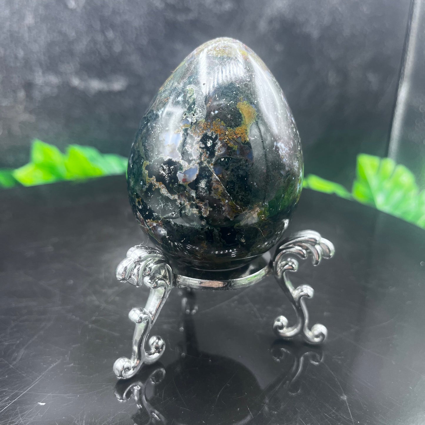 Moss Agate Egg