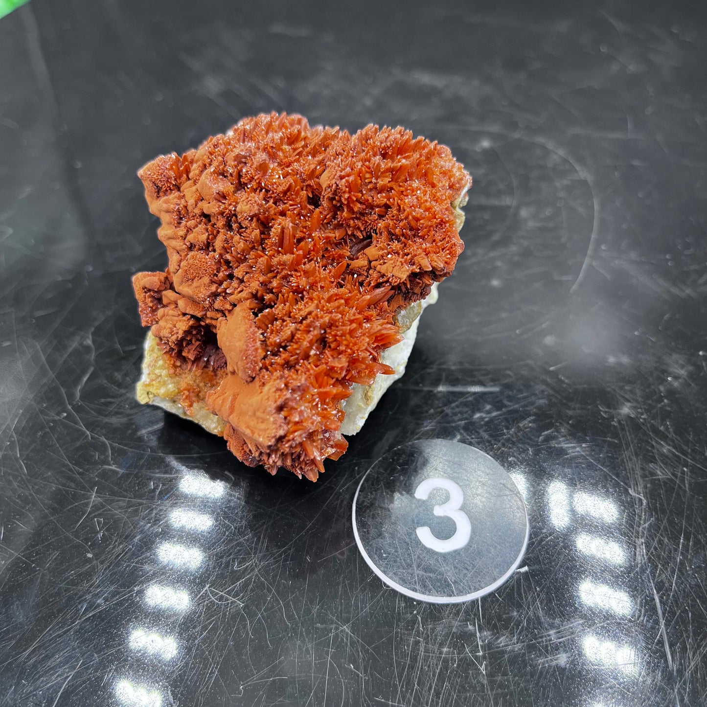 Starry Acicular Red Calcite Specimen