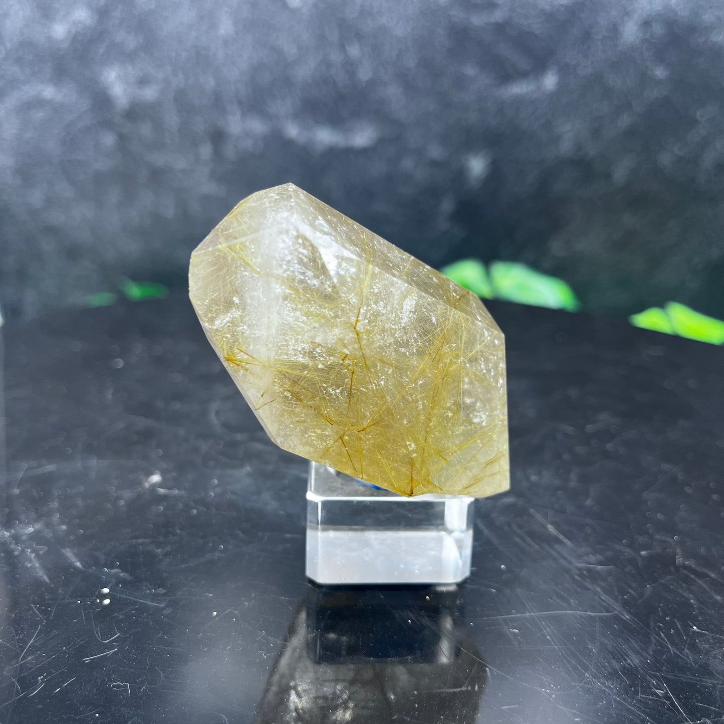 Gold Rutile in Quartz Freeform