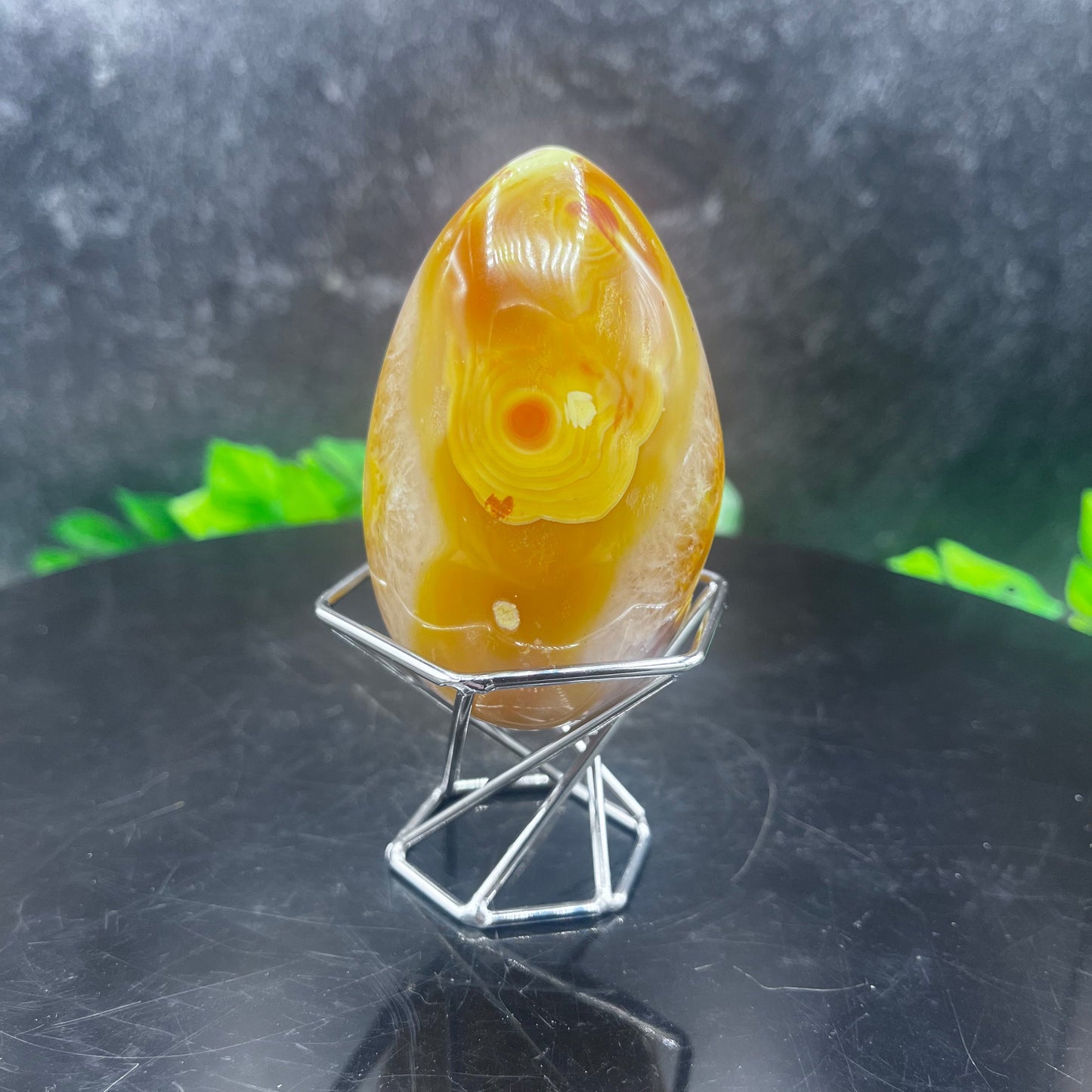 Carnelian Druzy Agate Egg