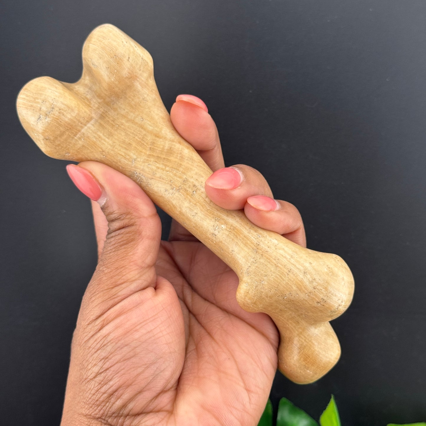 Brown Granite Bone Carving