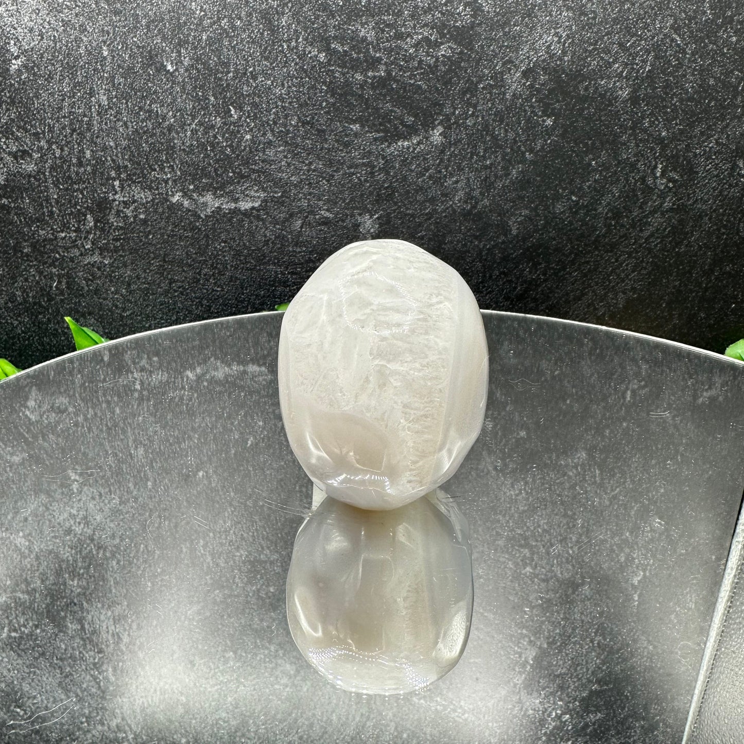 Clear Quartz in Agate Skull