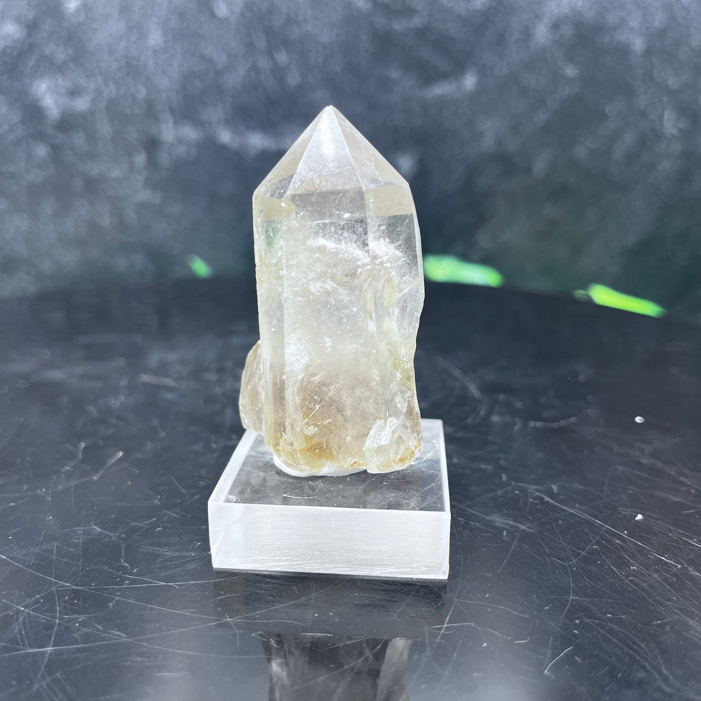 Silver Rutile in Quartz Point