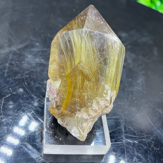 Gold Rutile in Quartz Point