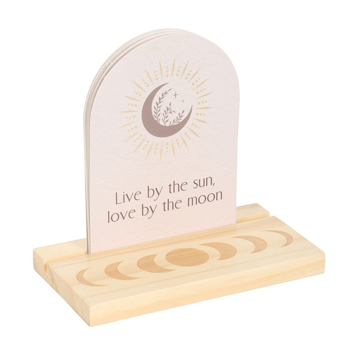 Luna Moth Affirmation Cards with Wooden Stand