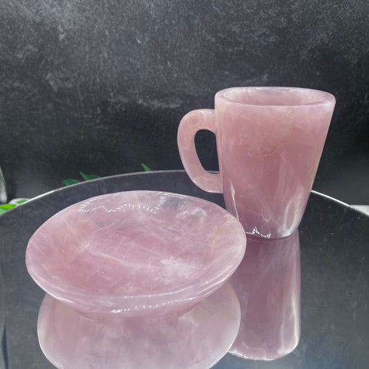 Rose Quartz Cup and Saucer