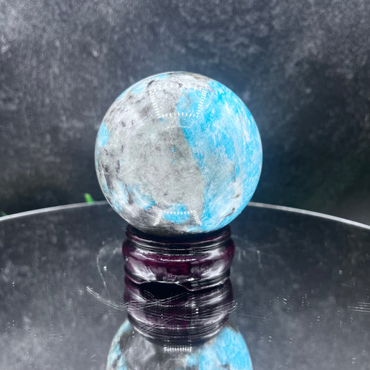 Smoky Quartz in Amazonite Sphere