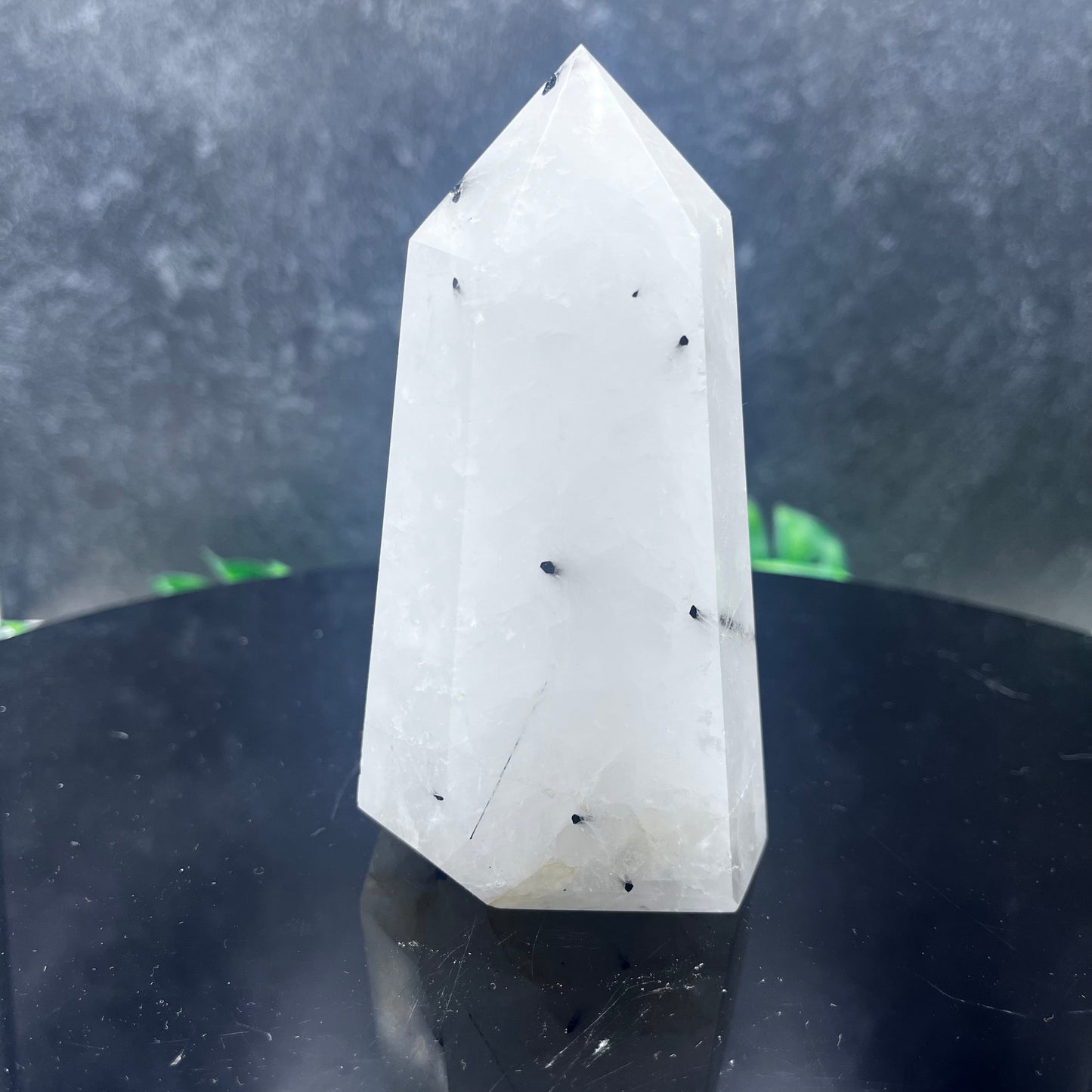 Black Tourmaline in Quartz Tower