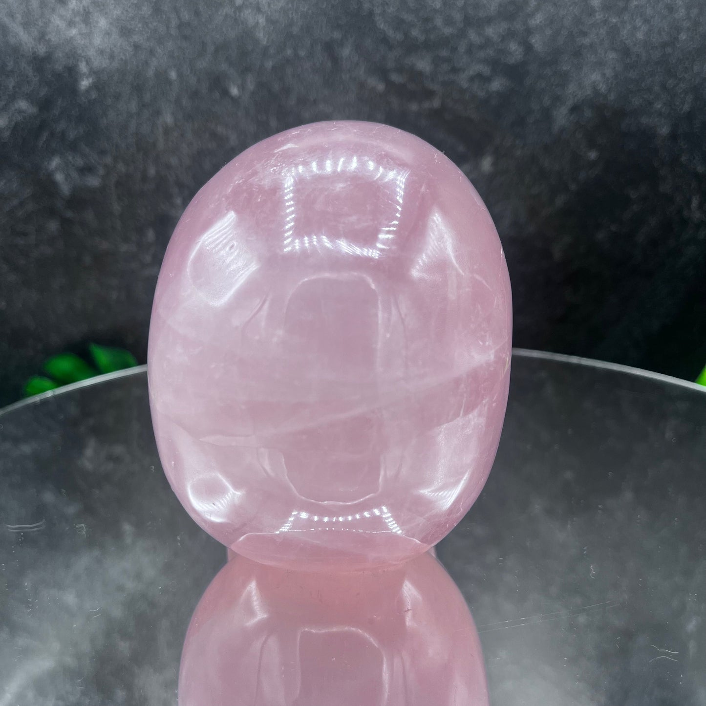 Rose Quartz Open Mouth Skull