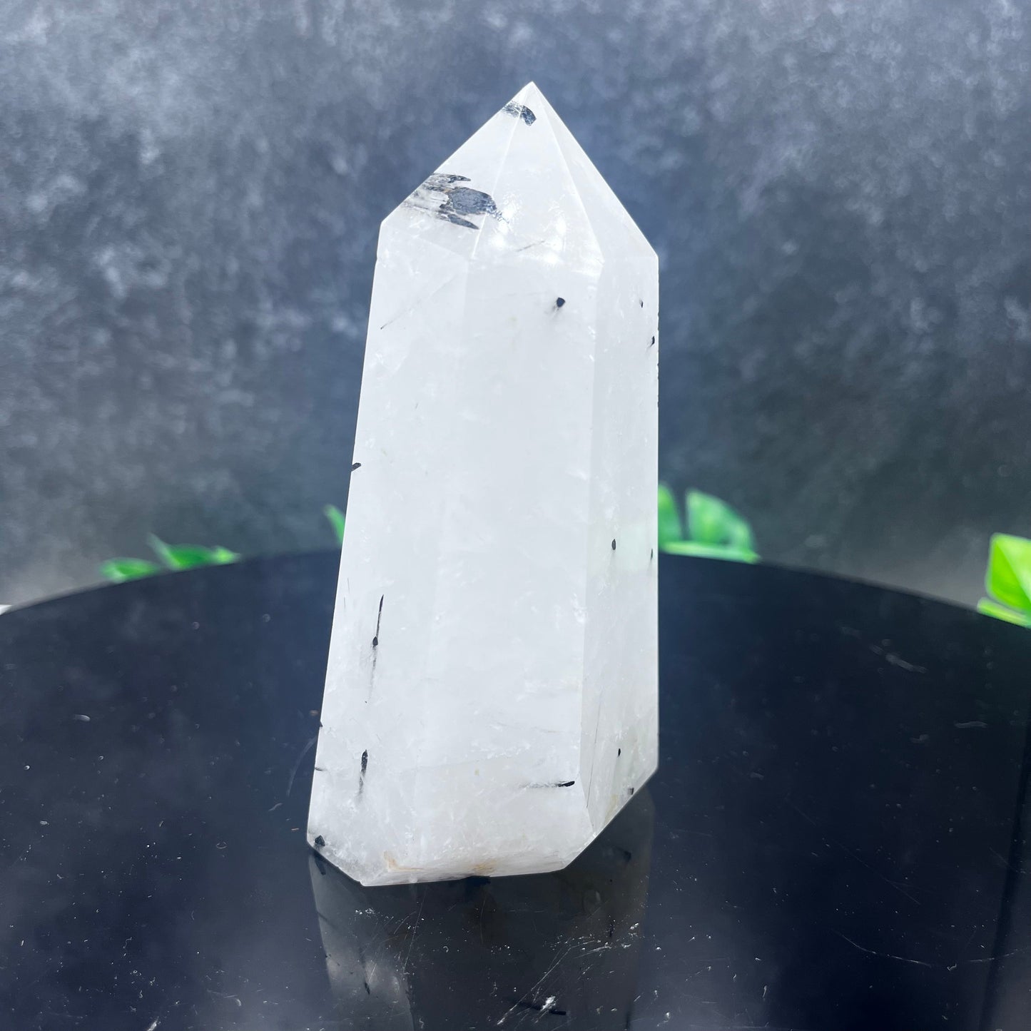 Black Tourmaline in Quartz Tower