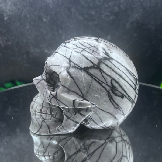 Spider Web Jasper Skull