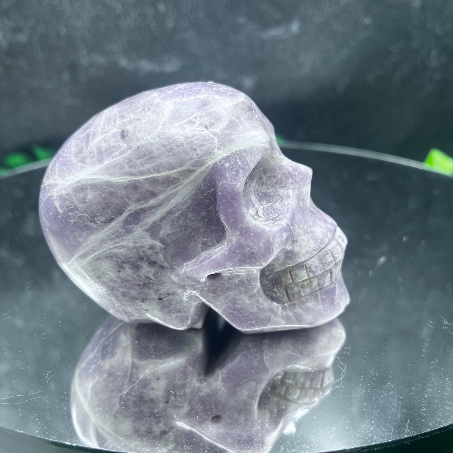 Light Purple Lepidolite Skull