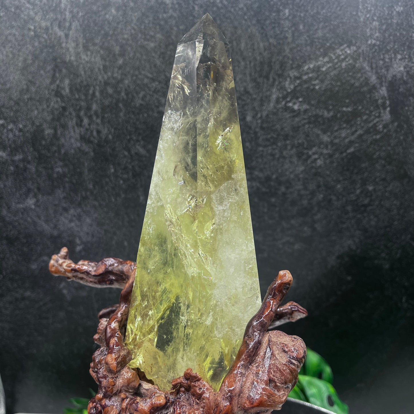 Ouro Verde Quartz in Tree Stand