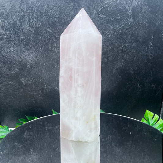 Chunky Rose Quartz Tower