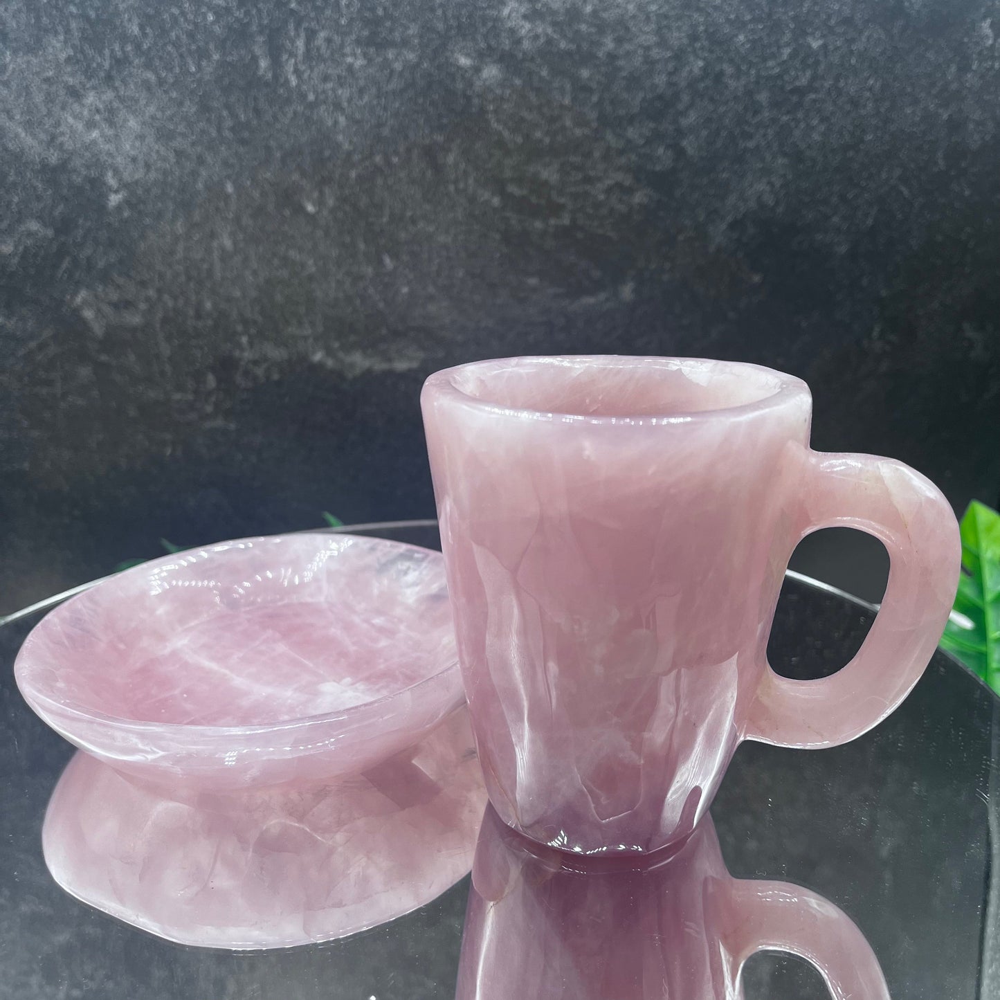 Rose Quartz Cup and Saucer