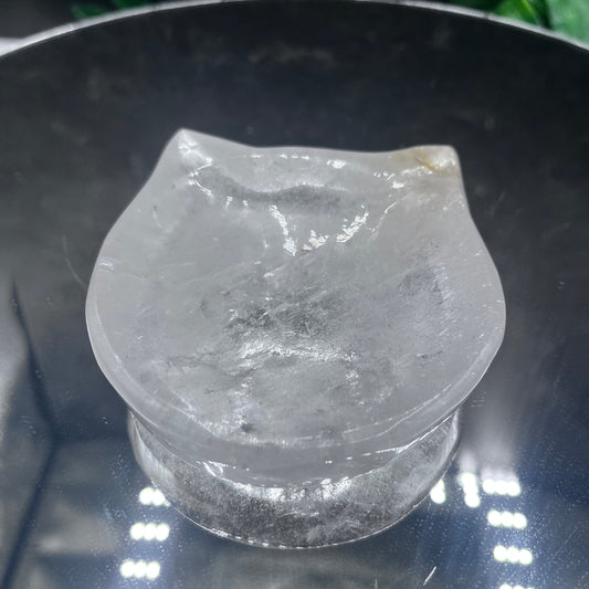 Clear Quartz Cat Bowl