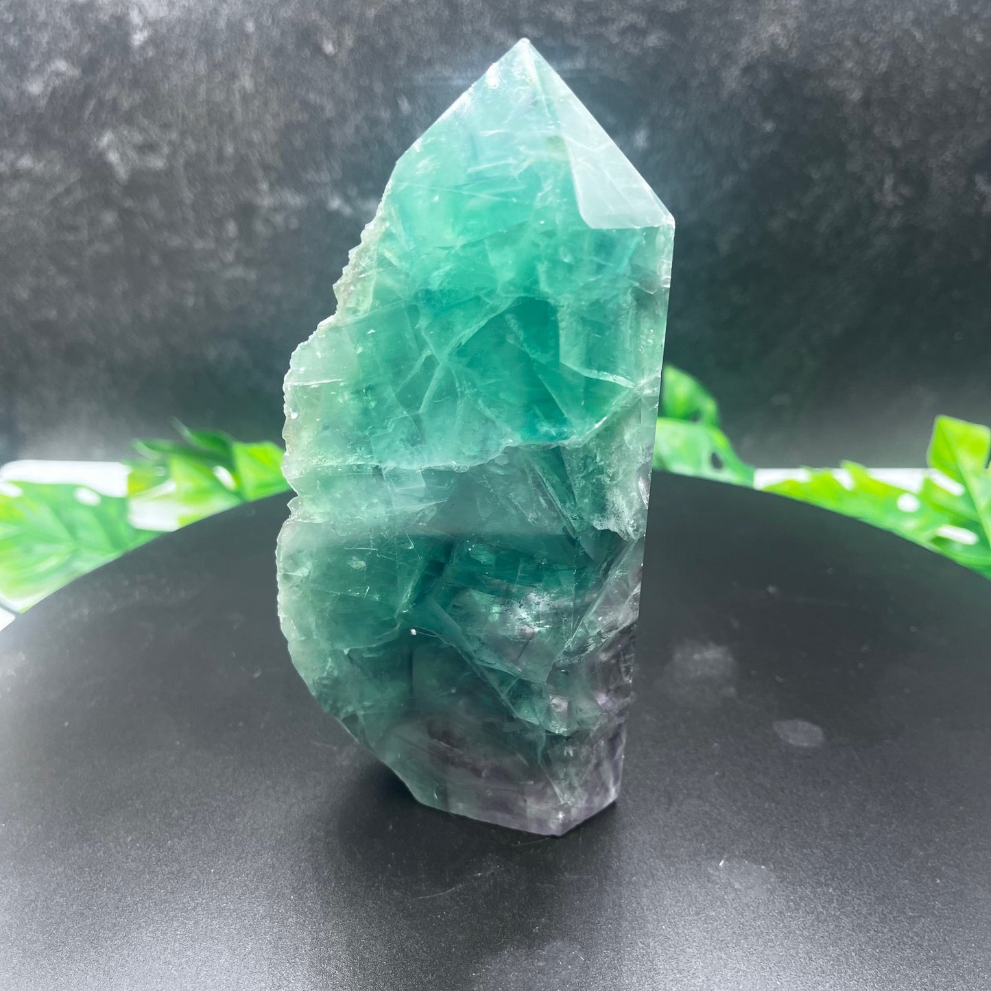 Rainbow Fluorite Slab Tower
