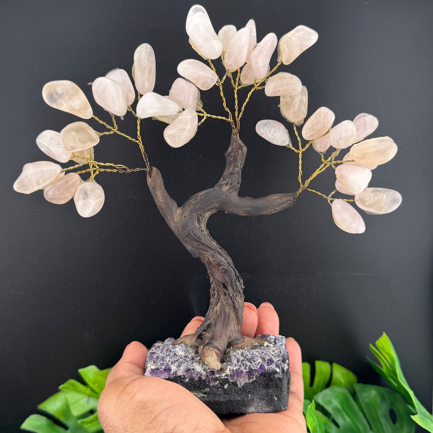 Rose Quartz Crystal Tree