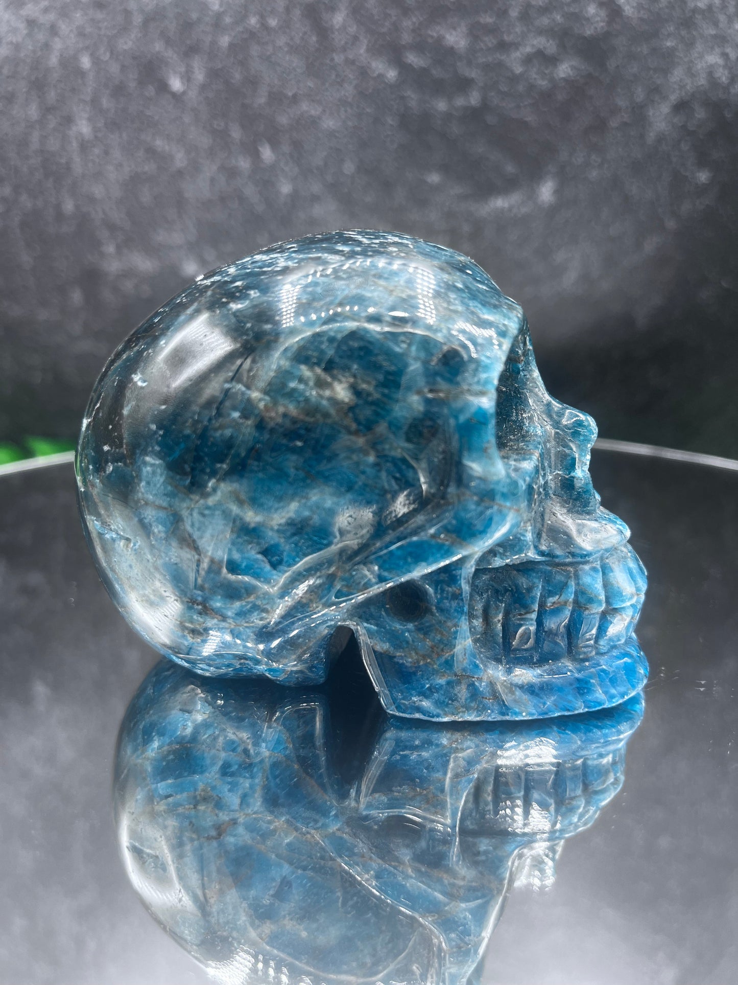 Blue Apatite Skull