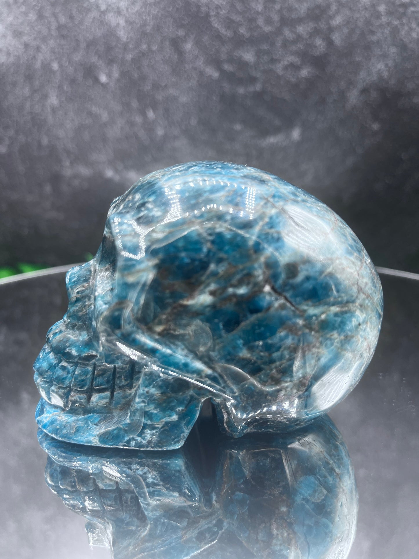 Blue Apatite Skull