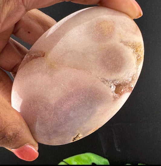 Large HQ Pink Amethyst Palm Stone