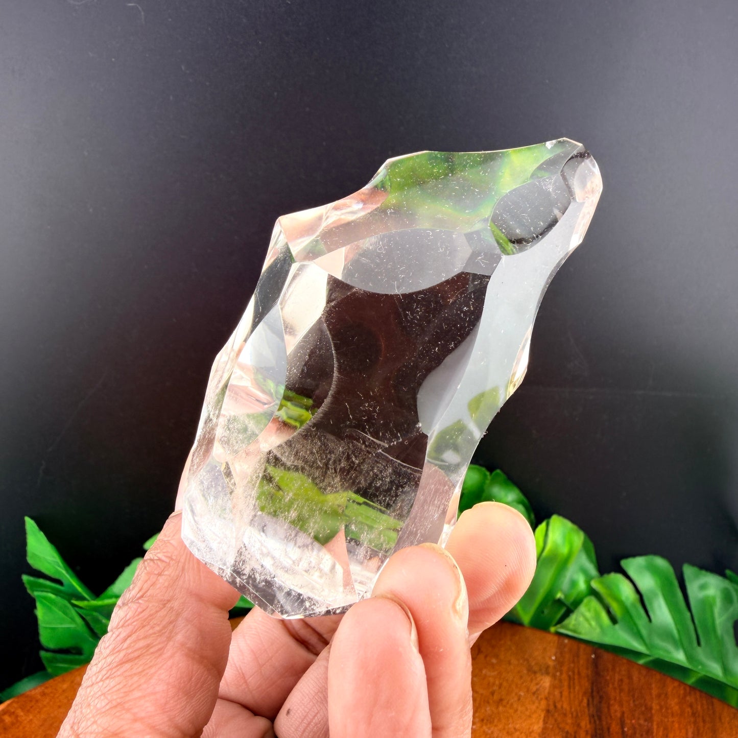 Faceted Clear Quartz Freeform