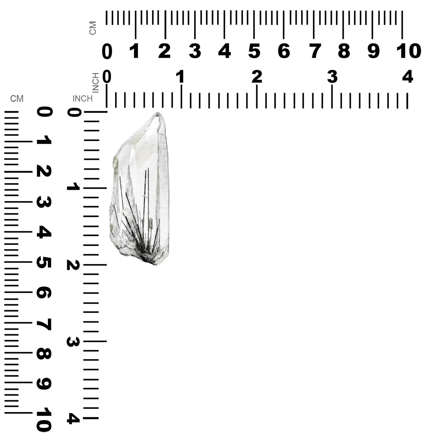 Starborn Clear Quartz Crystal with Black Rutile Collector's Specimen 20.5g- 1 piece