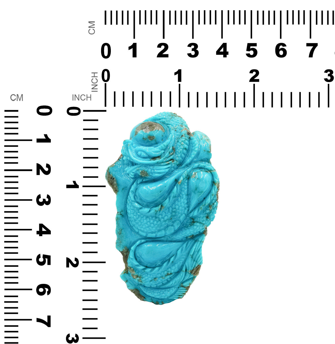 Starborn Hand Carved Turquoise Dragon (158.7ct) - 1 piece