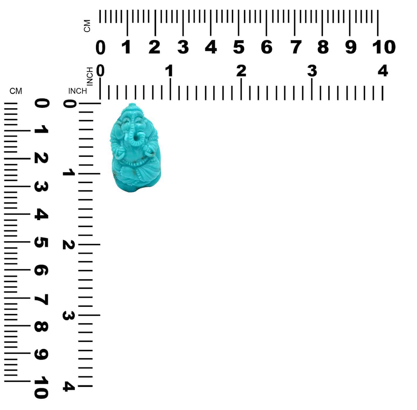Starborn Hand Carved Turquoise Ganesh (46ct) - 1 Piece