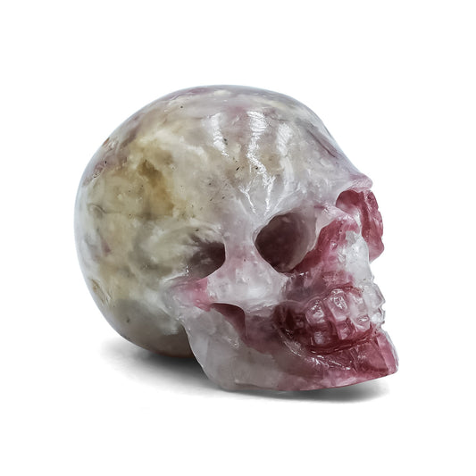 Starborn Carved Rubellite Tourmaline Skull from Paraiba 130ct - 1 Piece