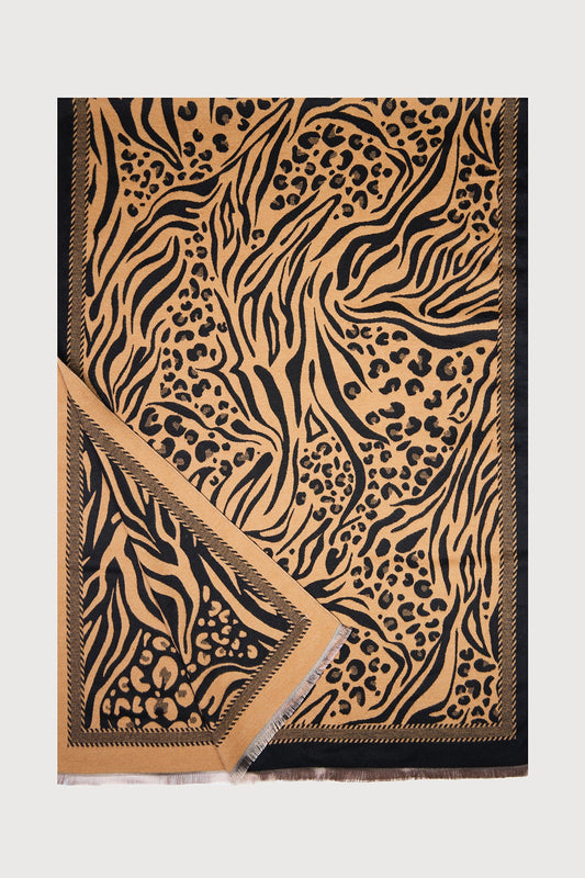 Animal Print Reversible Scarf
