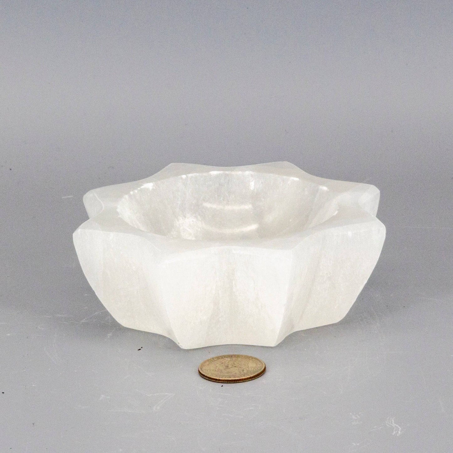 Selenite Rare 8 Point Star Bowl
