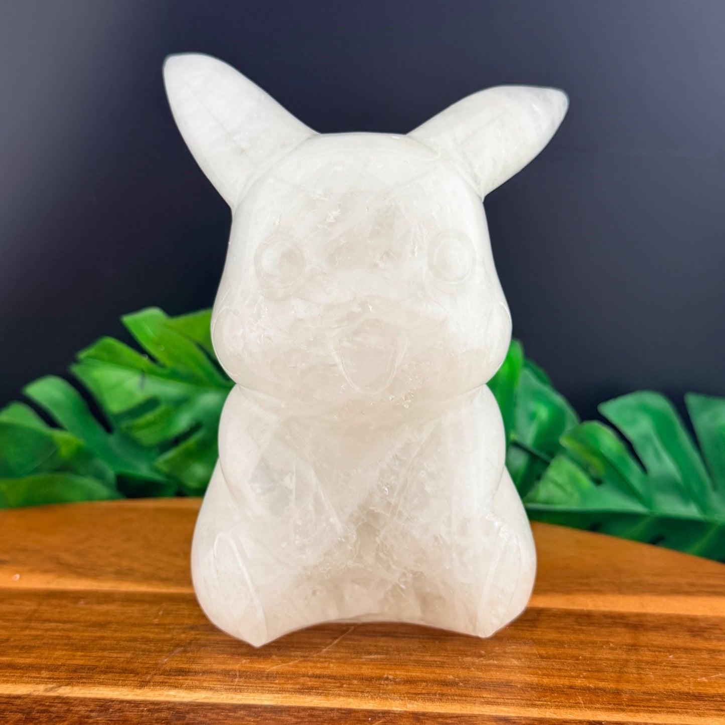 Clear Quartz Pikachu Carving