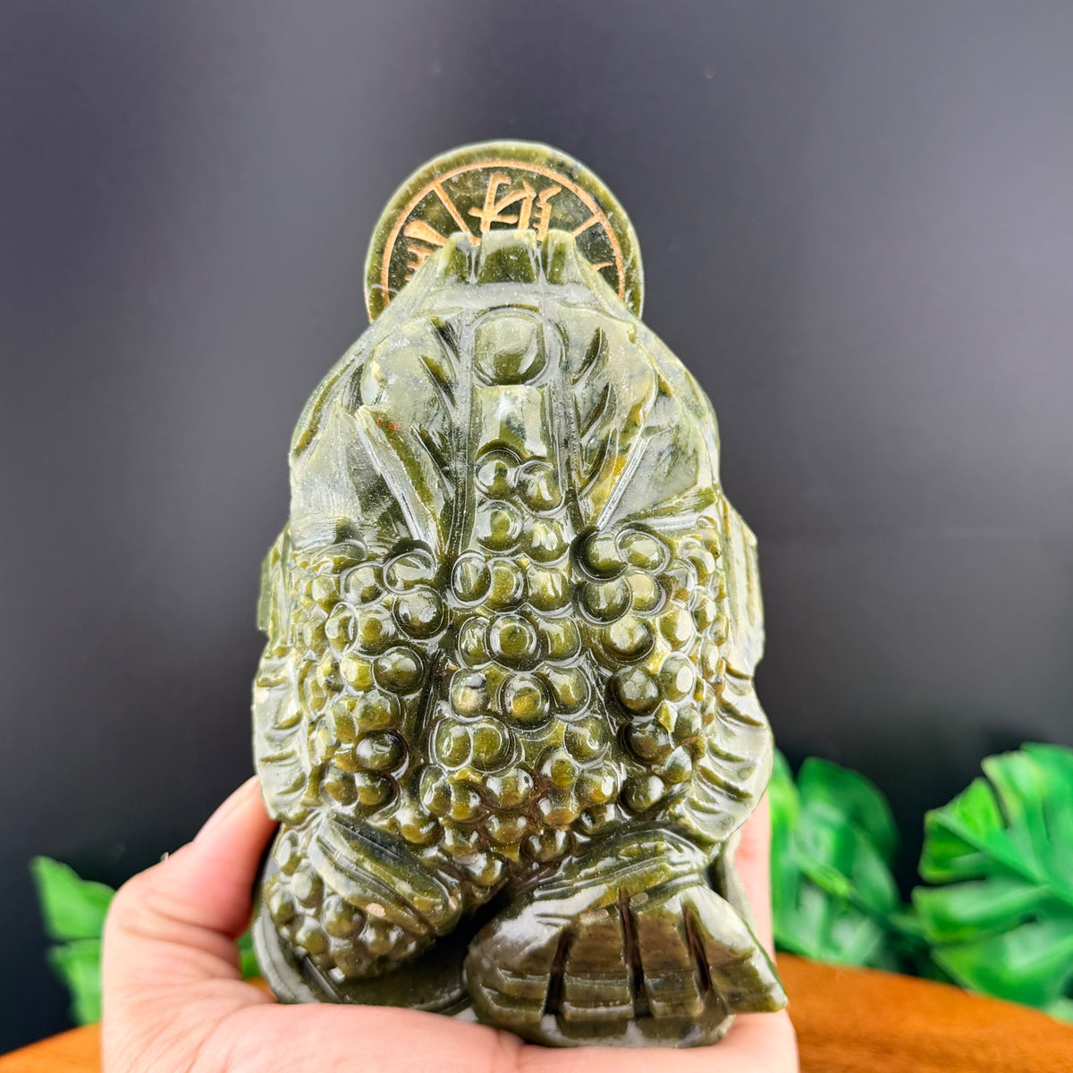 Green Jade Chinese Money Toad
