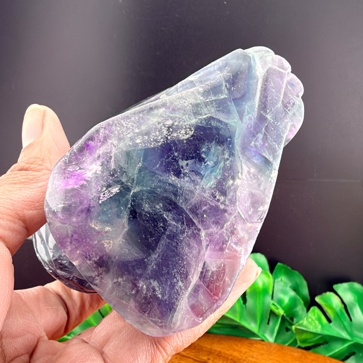 Rainbow Fluorite Owl
