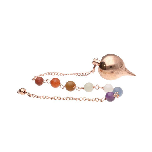 Copper Mermet Pendulum with Chakras