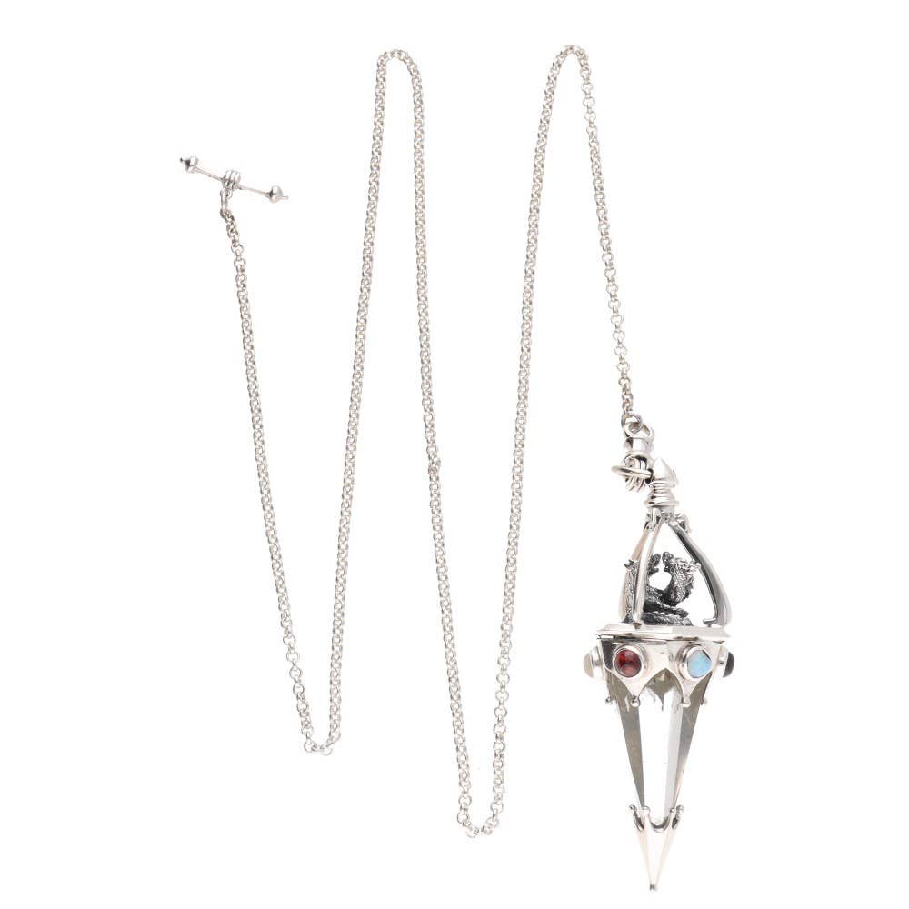Gotland Garnet and Opal Dragons in 925 Sterling Silver