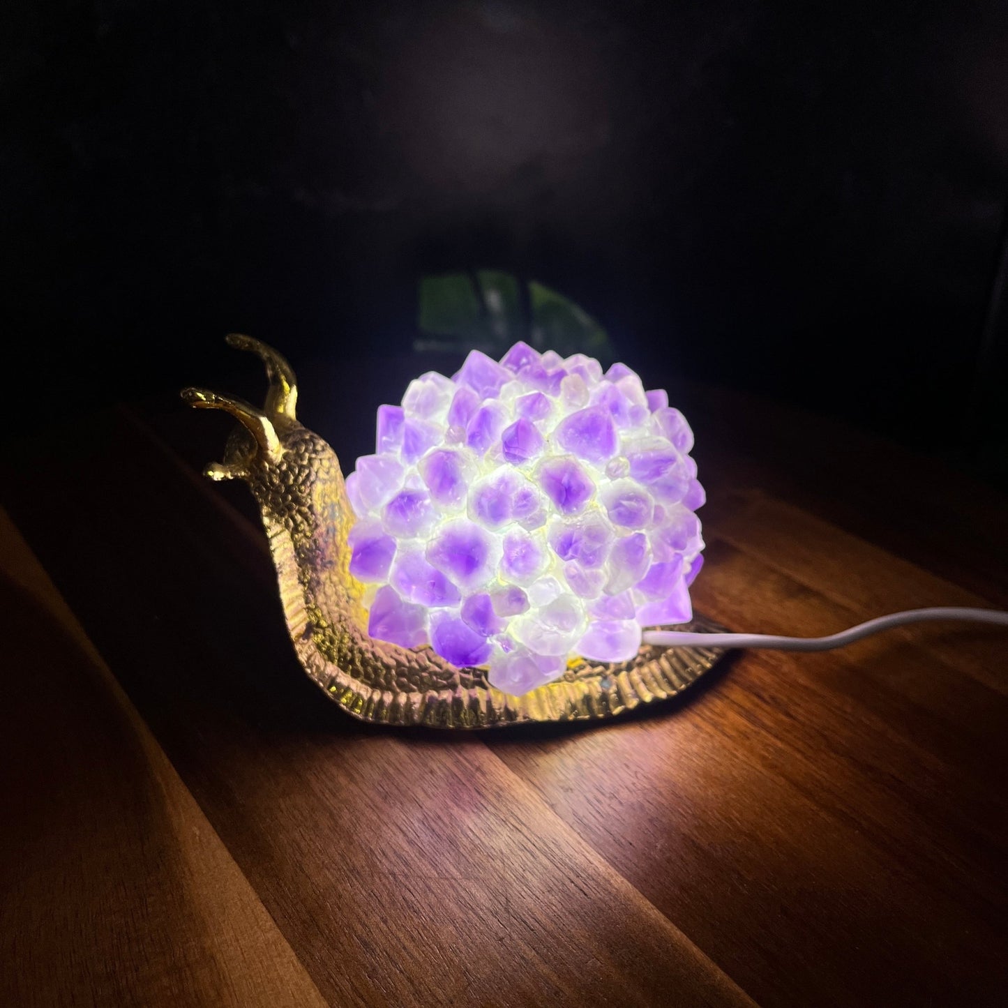 Amethyst Snail USB Lamp - Sage & Magic