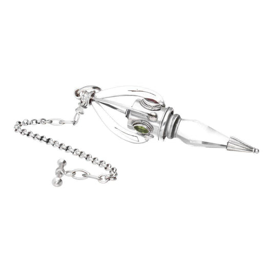 Gotland Pendulum with Minerals in 925 Sterling Silver