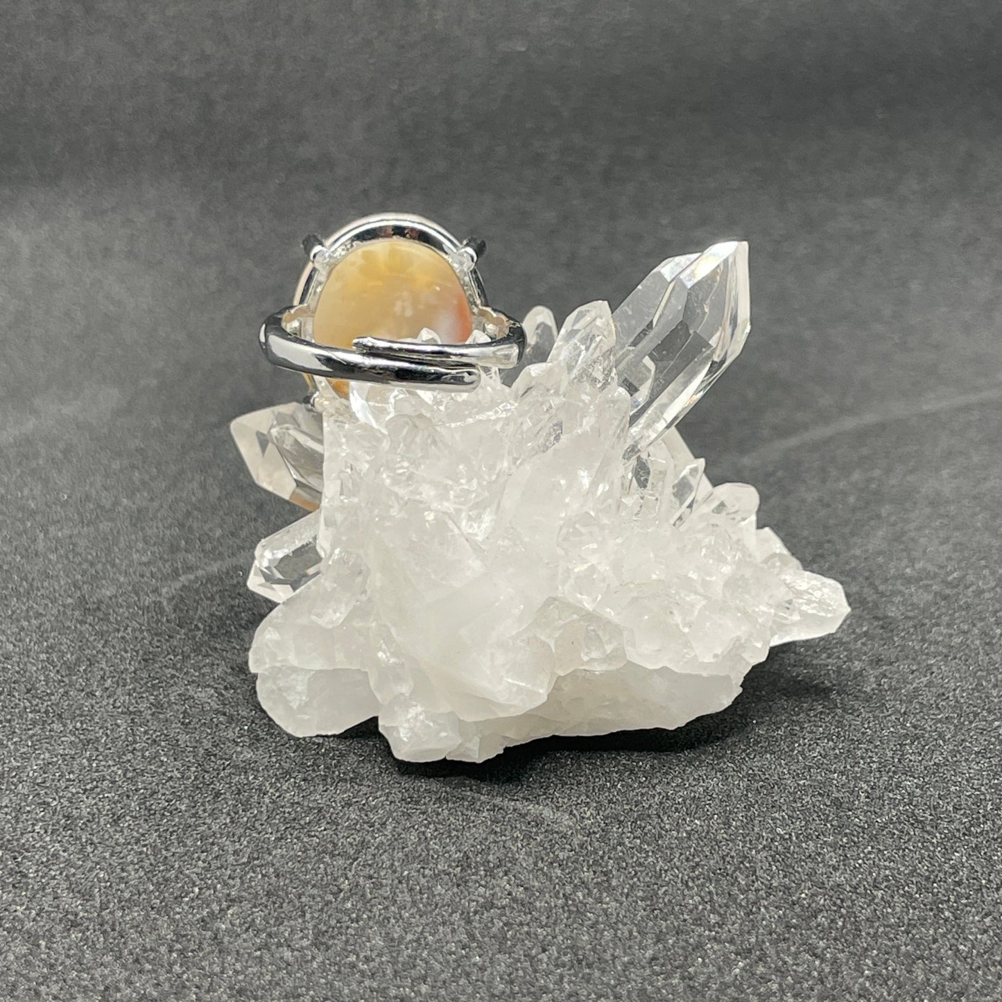 Flower Agate S925 Adjustable Vintage Style Ring - Sage & Magic