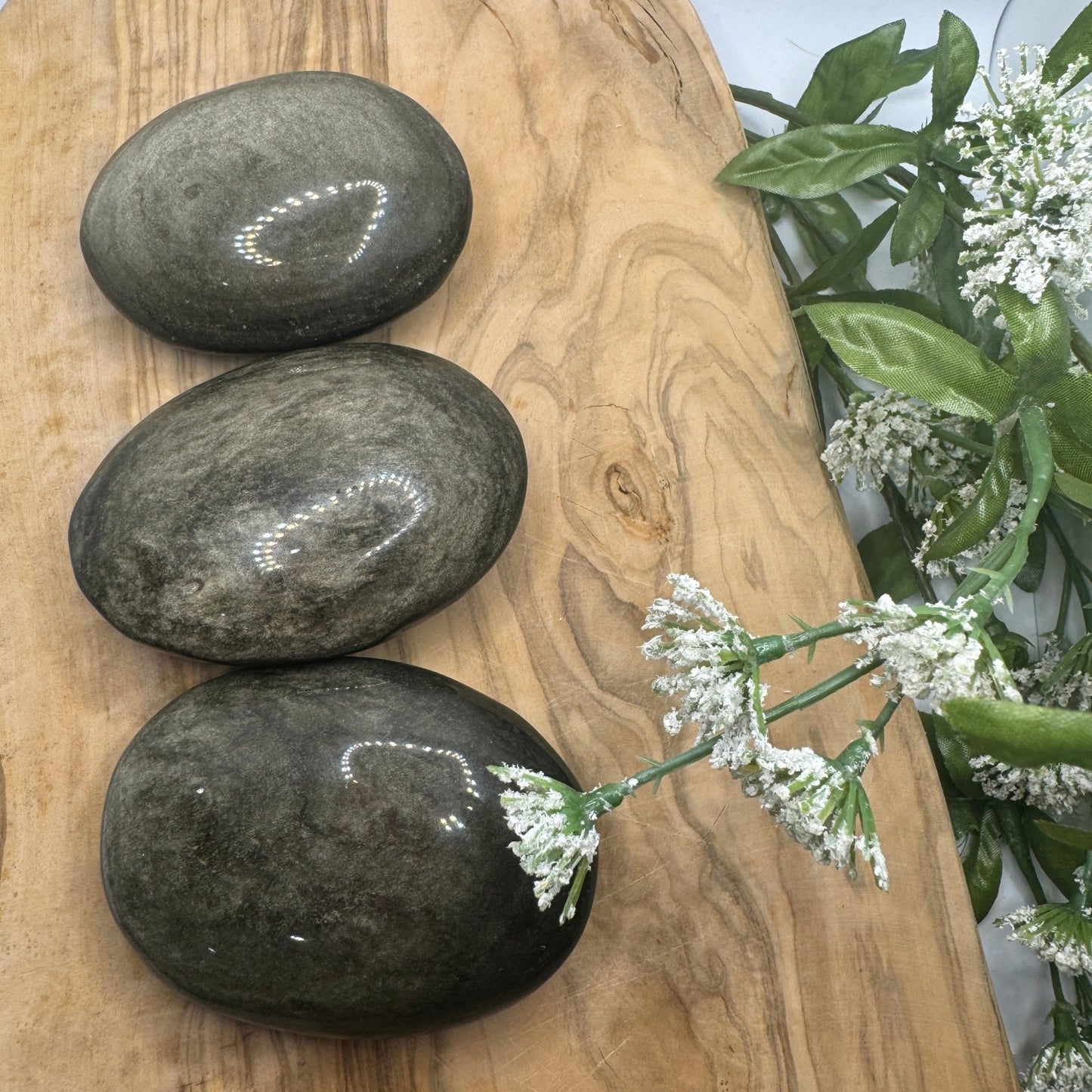 Gold Sheen Obsidian Palm Stone - Sage & Magic