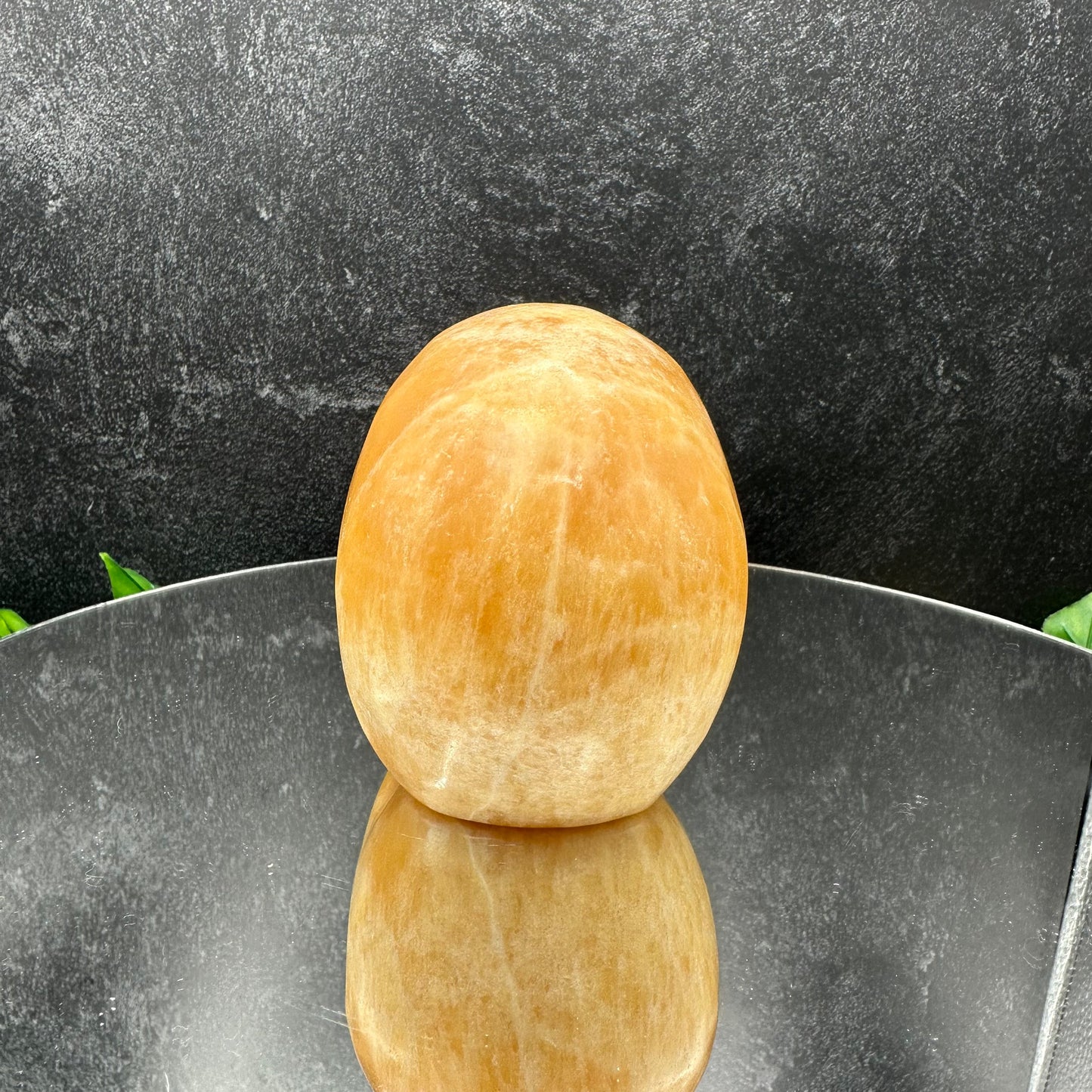 Orange Calcite Skull