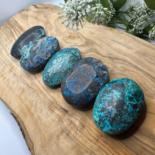 Natural Chrysocolla Palm Stone - Sage & Magic