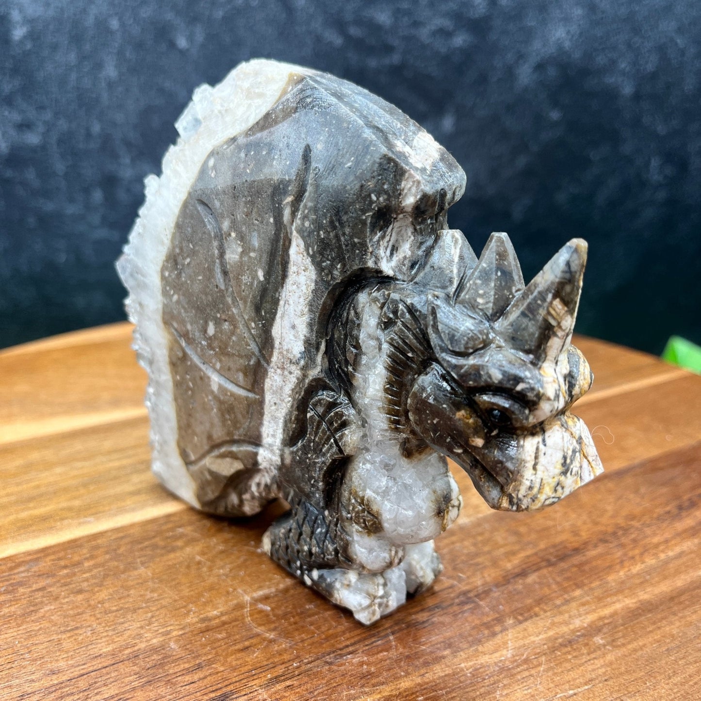 Quartz Cluster Dragon Carving - Sage & Magic