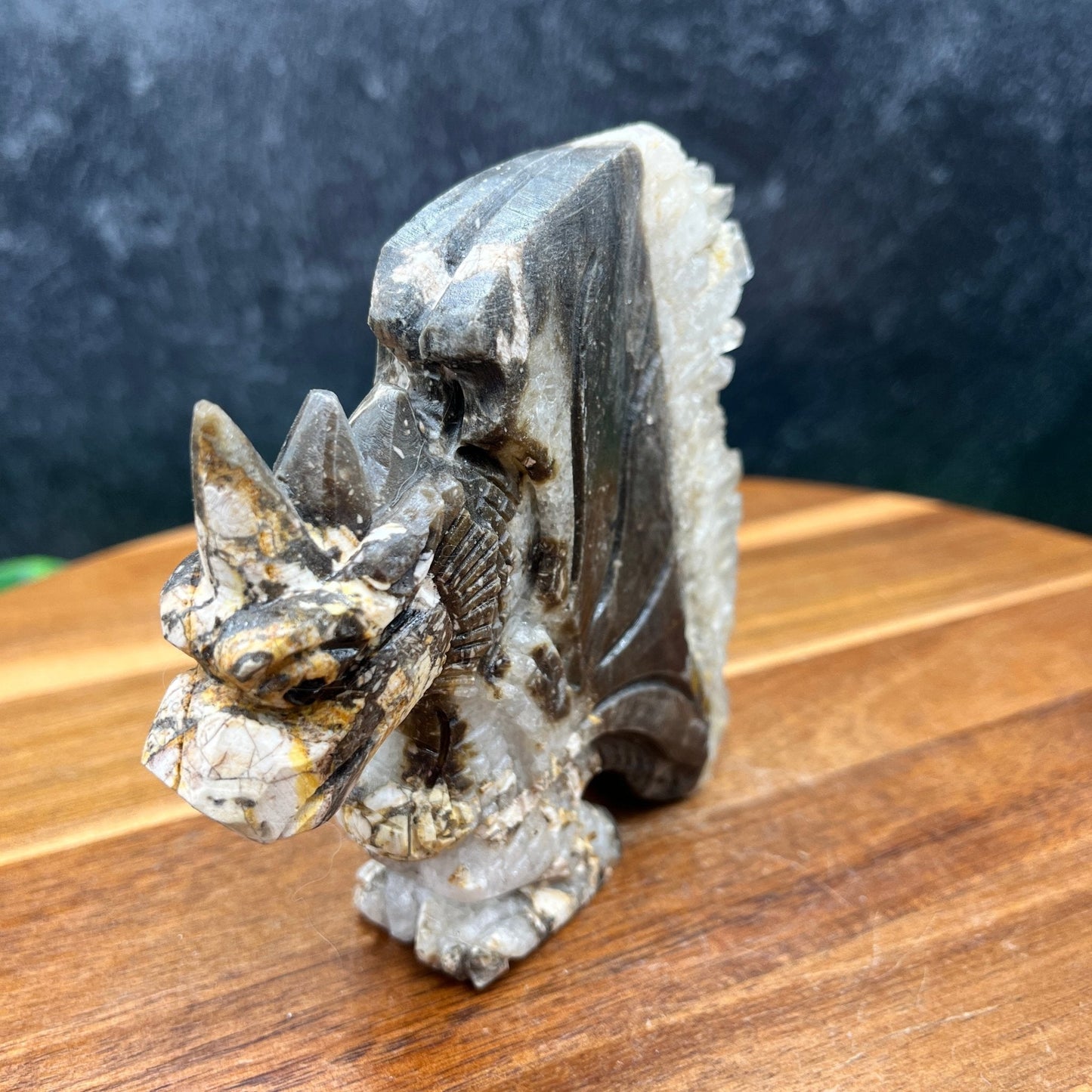 Quartz Cluster Dragon Carving - Sage & Magic