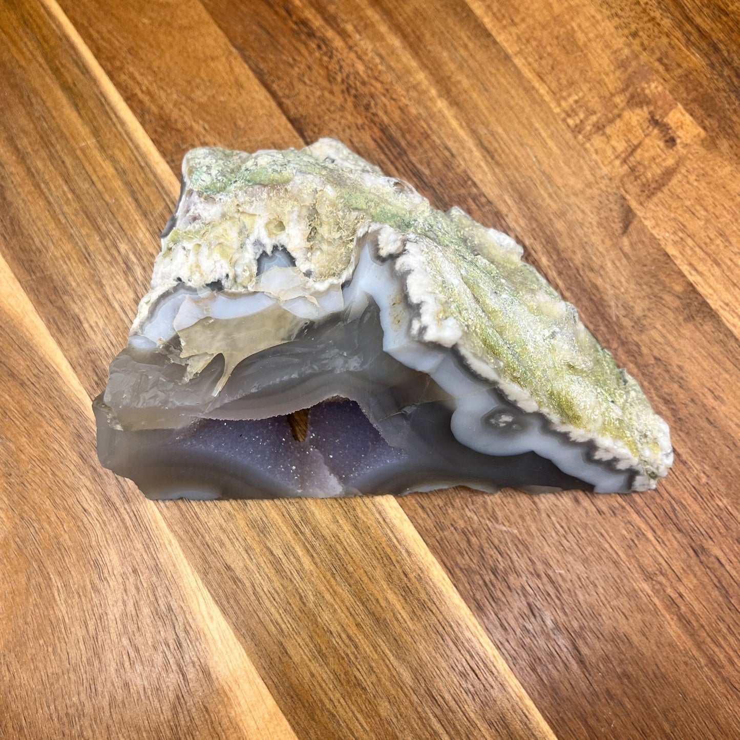Raw Druzy Flower Agate Slab - Sage & Magic